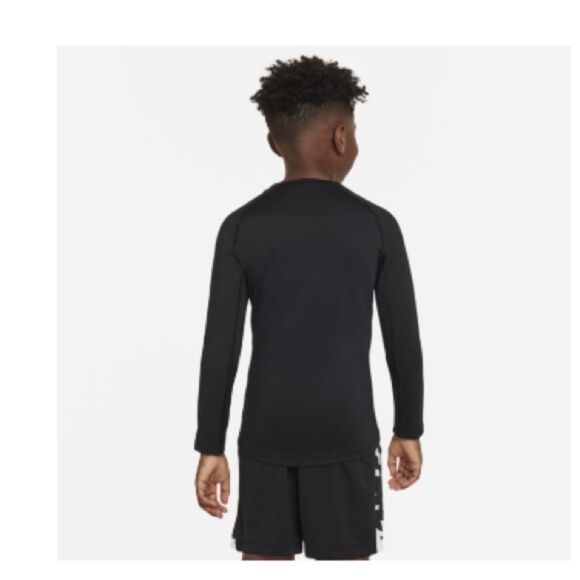 Nike Boys Pro Warm Standard-Fit Logo-Print
Long-Sleeve T-Shirt - Black/white - Picture 11 of 13